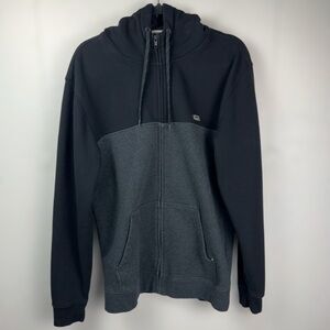 Vans Men’s Color block Black & Gray Zip-Up Hoodie With pockets Medium‎ VGUC